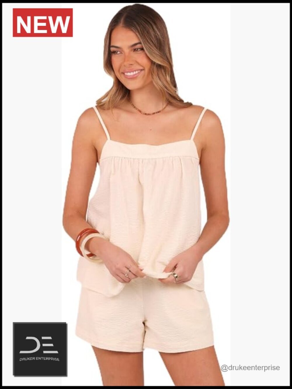 Sleeveless Square Neck Two-Piece Set with High-Waisted Shorts